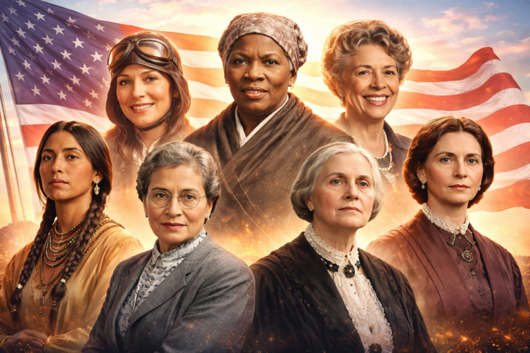 American Women Heroes in History including Harriet Tubman, Rosa Parks, and Amelia Earhart
