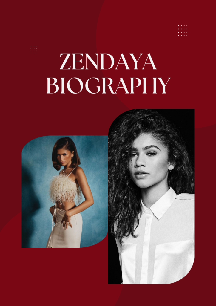 Zendaya biography featured image showing the actress and singer Zendaya
